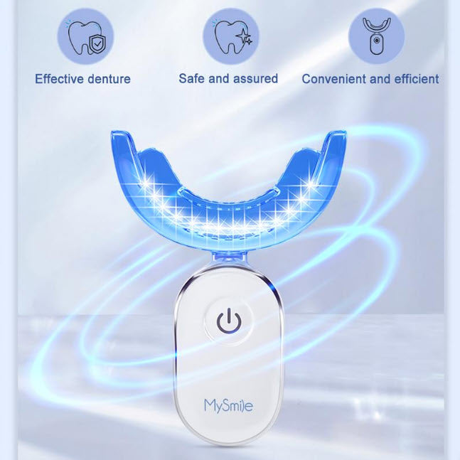 Achieve a Radiant Smile with Mysmile Pro Teeth Whitening Kit - 28X LED Light & 22% Carbamide Peroxide!