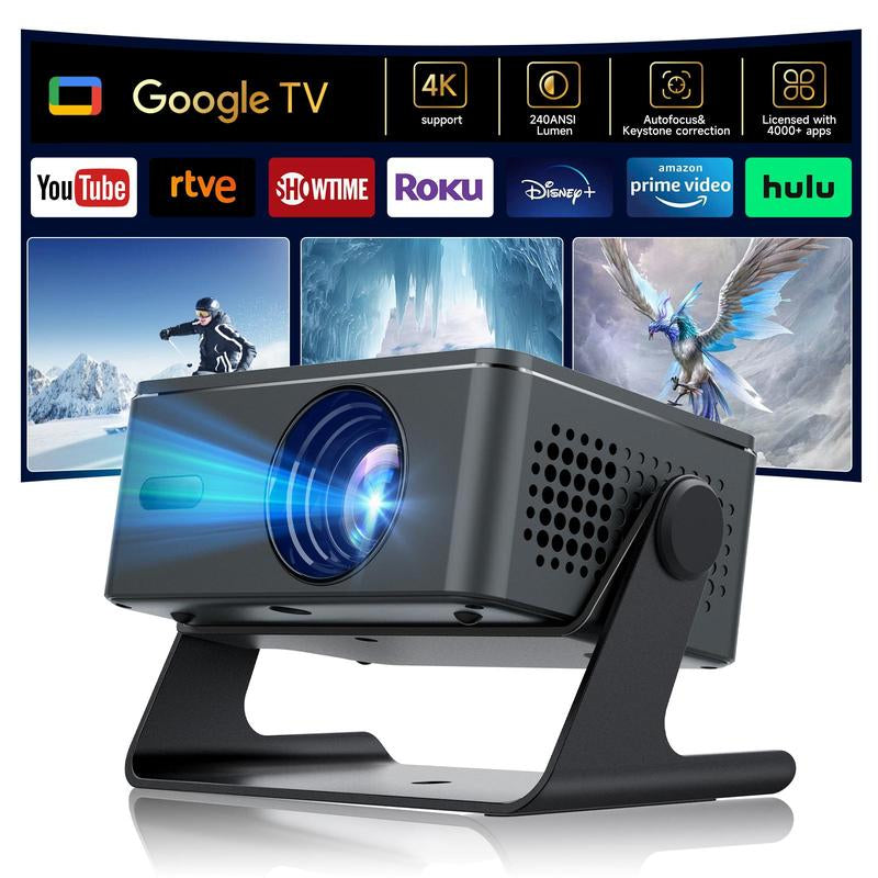 Ultimate Android 13 Smart Projector - Stunning 1080P Support, 200" Display, Auto Keystone Correction, WiFi & Bluetooth 5.0