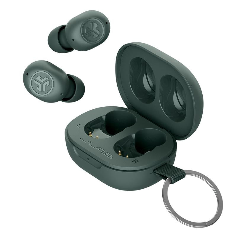 JLab JBuds Mini Earbuds - Ultra-Compact Bluetooth Earbuds with Keyring Fit, Safe Mode, and Custom EQ for Android/iPhone