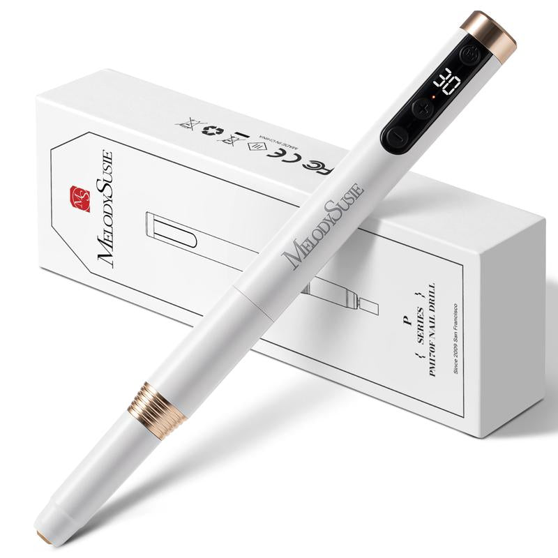 Melodysusie PM170F Rechargeable Nail Drill - Lightweight 30,000 RPM for Perfect Manicures