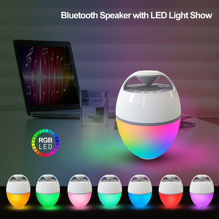 Ultimate Waterproof Floating Pool Speaker with LED Lights - Powerful Bluetooth Sound for Parties & Outdoor Fun, 82 Ft Range, Rich Bass & Built-in Mic