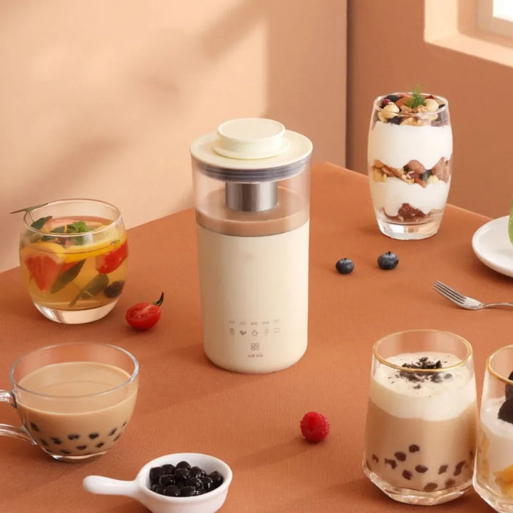 5-in-1 Portable Electric Coffee and Tea Maker with Milk Frother - Your Ultimate Health-Preserving Drink Solution!
