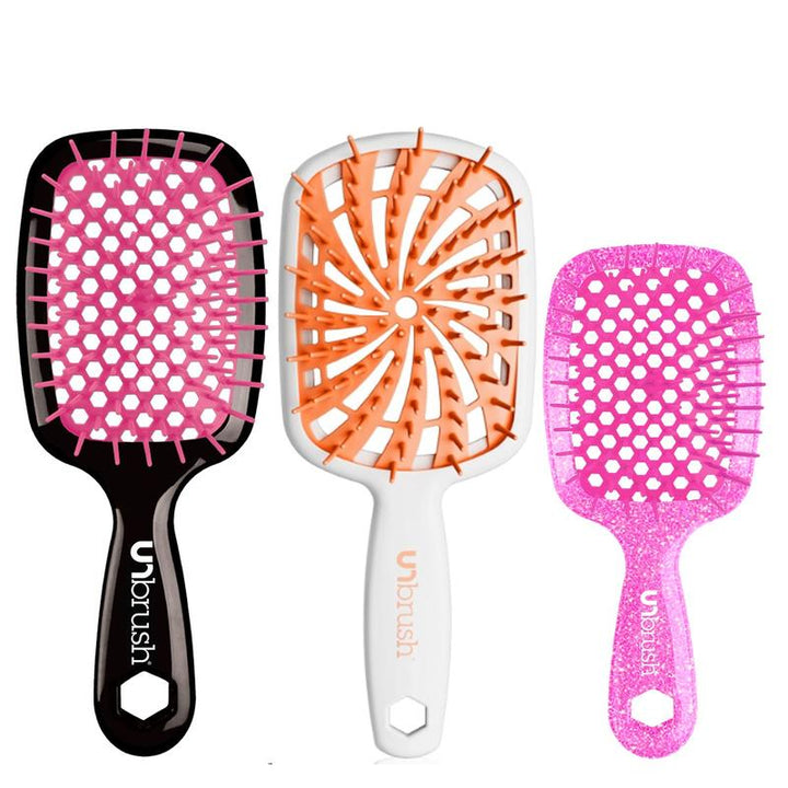 Ultimate Unbrush Detangling Brush Set: Classic, Plus & Mini for Effortless Hair Care