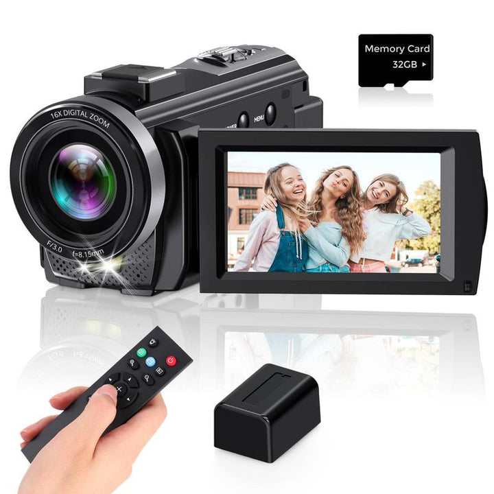 High-Definition 1080P Vlogging Camera with 24MP, 270° Rotatable Lens, 16X Digital Zoom, and 32GB Memory Card - Perfect for Capturing Life's Moments and Ideal Gift for Boyfriends