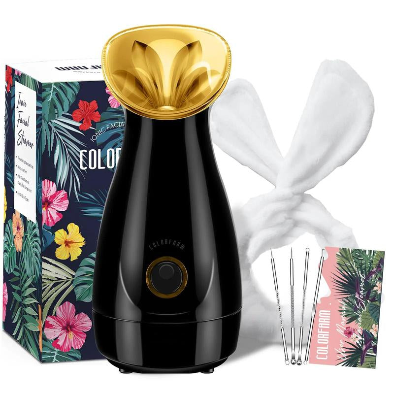 Spring Comfort Nano Ionic Facial Care Set for Women - Includes Headband & 4 Blackhead Tools - Perfect Back to School Summer Gift!