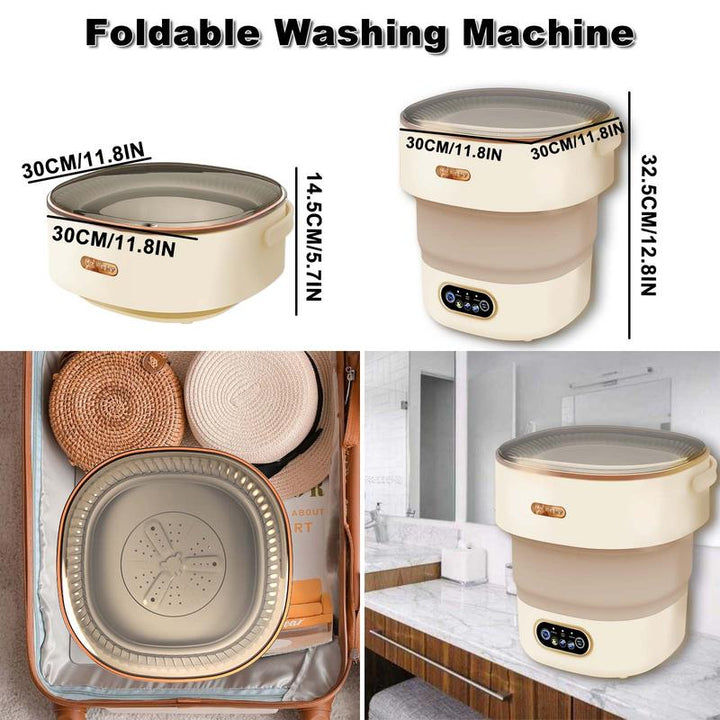 Compact & Portable Mini Washing Machine - 13L Capacity, Foldable Design, 3 Cleaning Modes for Travel, Apartments & RVs