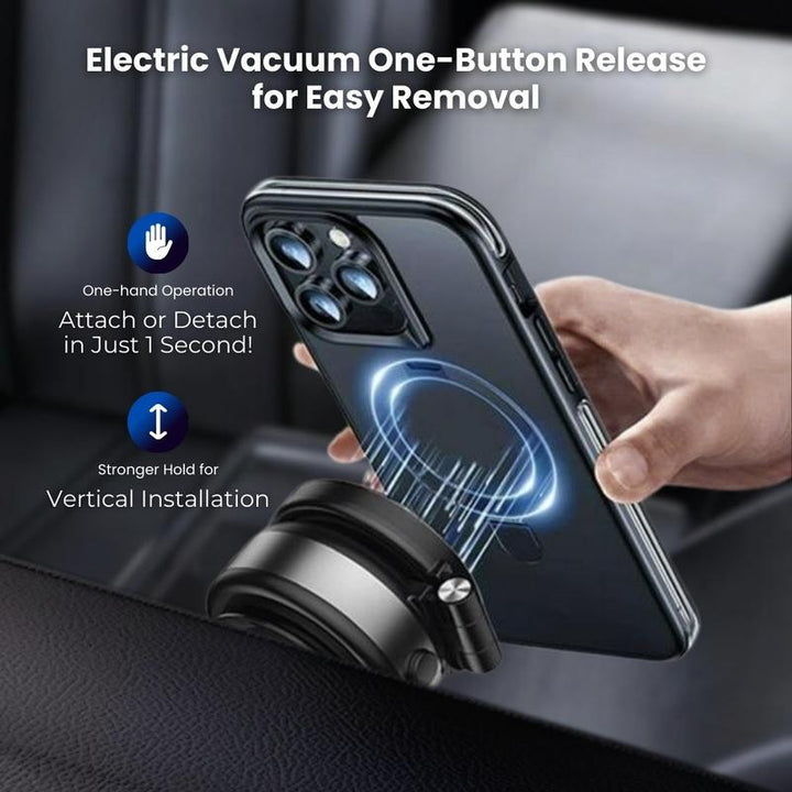 Ultimate Vacuum Magnetic Phone Holder - Versatile Folding Stand for Car & Office, Perfect for Selfies!