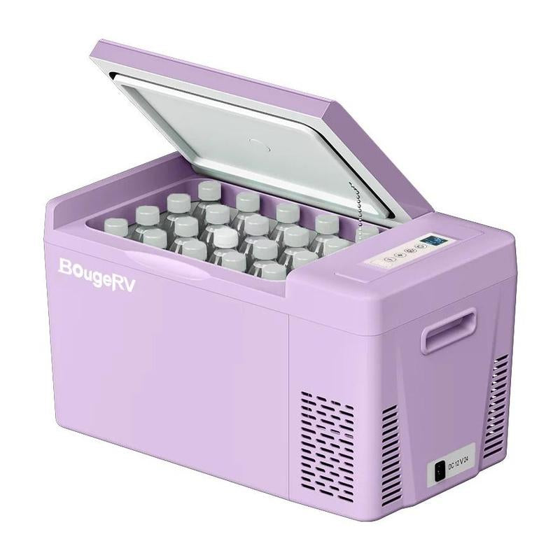Bougerv 23 Quart Portable Fridge - Ultimate Camping & Road Trip Cooler with Dual Voltage for Trucks, Vans, and RVs - Freezes Down to -7℉!