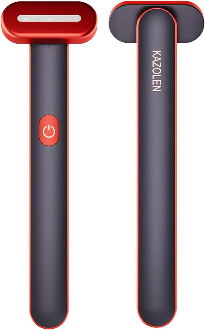 Revitalize Your Skin with the Ultimate 7-in-1 LED Red Light Therapy Wand for Face and Neck - Featuring Thermal, Vibration, and Massage Benefits!