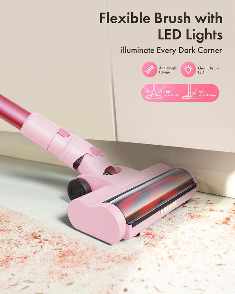 Dezkly 300W Cordless Vacuum Cleaner - 23Kpa Powerful Suction, 48 Mins Runtime, Lightweight Stick with LED Display & Sofa Brush for Effortless Cleaning on Hard Floors, Carpets & Pet Hair