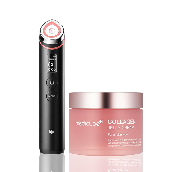 Achieve Radiant Glass Skin with the 310M Celebrity Duo: Korea's Top Glow Device & Luxe Collagen or Deep Vita C Cream!