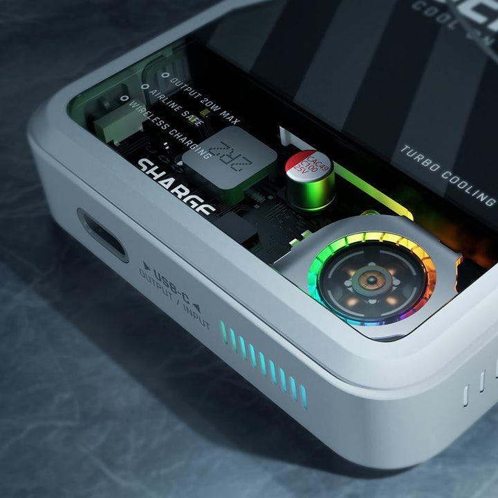 SHARGE ICEMAG 10,000mAh Wireless Power Bank with MagSafe & Active Cooling - Perfect for iPhone 16/15/14/13 Pro/Pro Max/Mini & All Smartphones