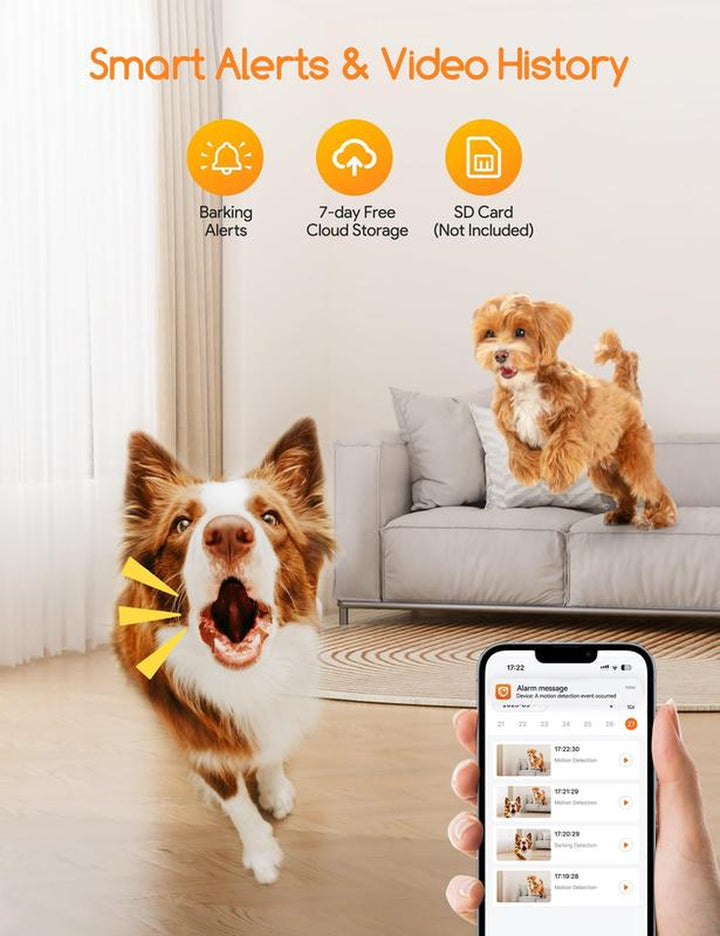 Meowant Interactive Dog Treat Dispenser with 2K HD Camera