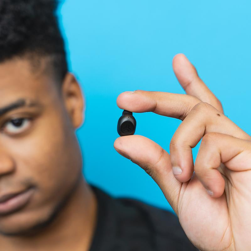 JLab JBuds Mini Earbuds - Ultra-Compact Bluetooth Earbuds with Keyring Fit, Safe Mode, and Custom EQ for Android/iPhone