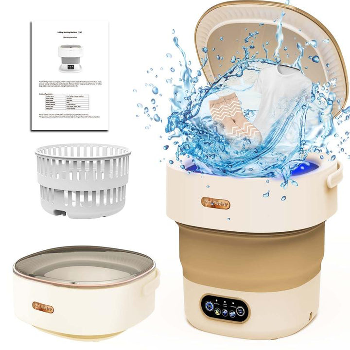 Compact & Portable Mini Washing Machine - 13L Capacity, Foldable Design, 3 Cleaning Modes for Travel, Apartments & RVs