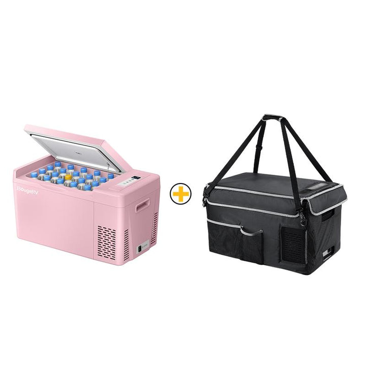 Bougerv 23 Quart Portable Fridge - Ultimate Camping & Road Trip Cooler with Dual Voltage for Trucks, Vans, and RVs - Freezes Down to -7℉!