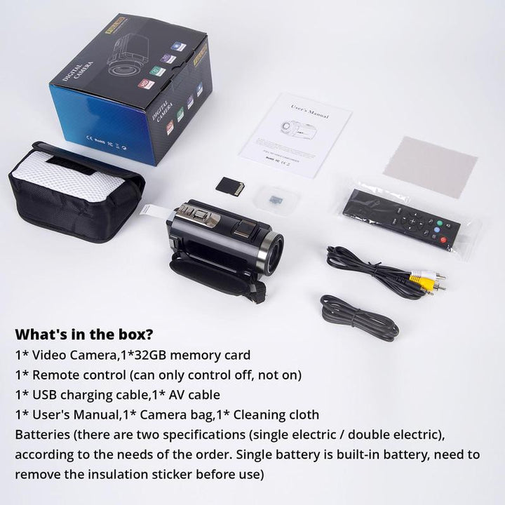High-Definition 1080P Vlogging Camera with 24MP, 270° Rotatable Lens, 16X Digital Zoom, and 32GB Memory Card - Perfect for Capturing Life's Moments and Ideal Gift for Boyfriends