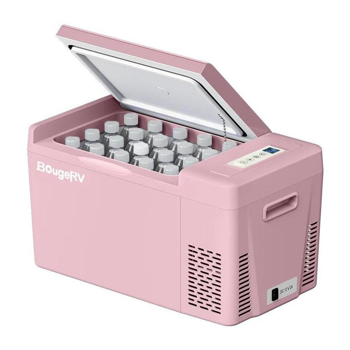 Bougerv 23 Quart Portable Fridge - Ultimate Camping & Road Trip Cooler with Dual Voltage for Trucks, Vans, and RVs - Freezes Down to -7℉!