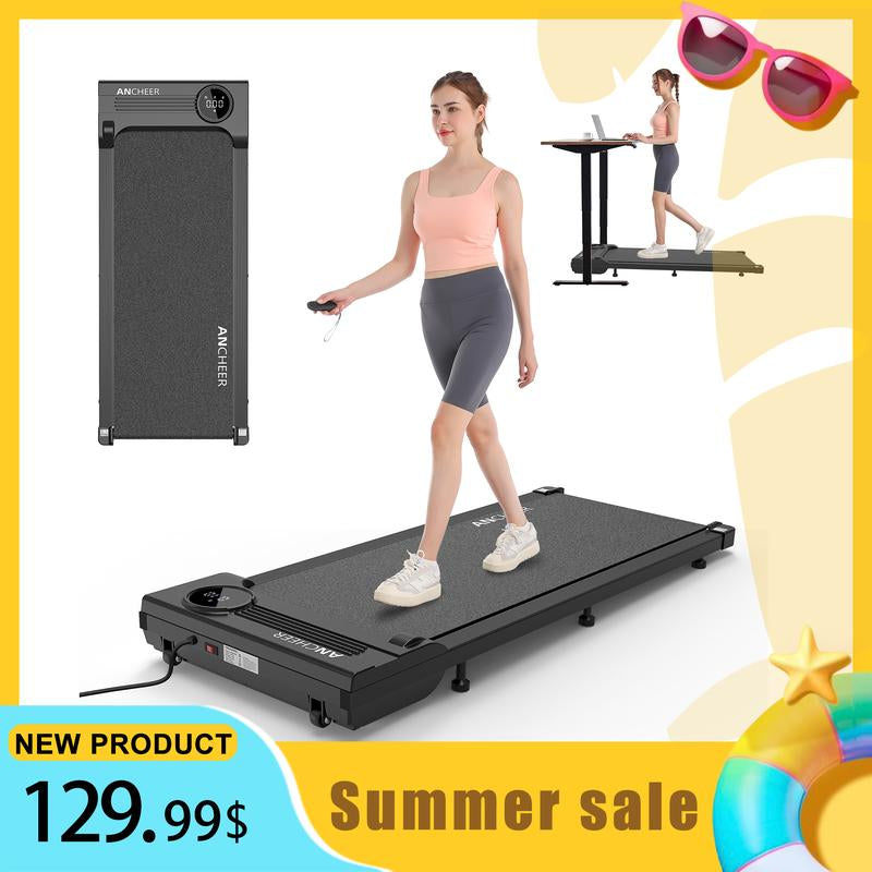 Ancheer Five-Color Fashionable Under-Table Walking Mat Treadmill with Tablet Holder, LED Display, Remote Control, and Vibration Plate - Perfect Home Gym Equipment for Outdoor Fun!