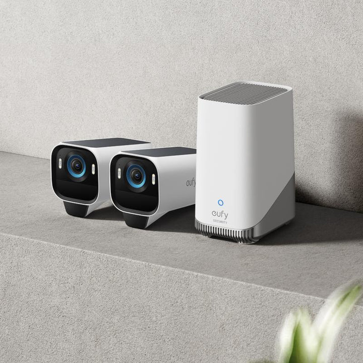 Eufycam S3 Pro 2-Cam Kit - 4K Solar-Powered Wireless Security Cameras with Maxcolor Night Vision, AI Face Recognition, and No Monthly Fees!