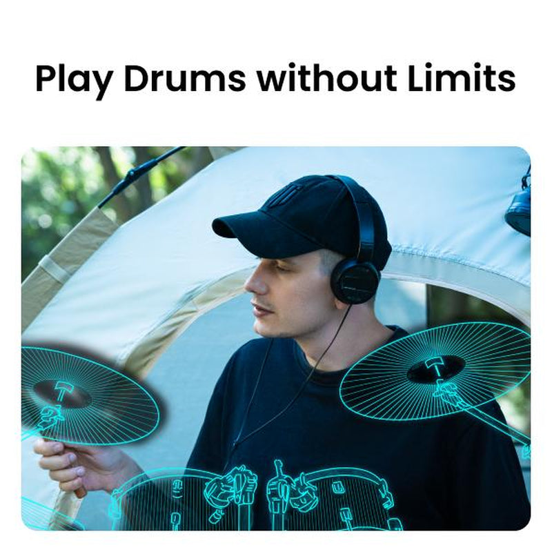 Aeroband Pocketdrum2Max: Ultimate Electric Air Drum Set with Bluetooth, USB MIDI, and Pedals - Perfect for All Ages!