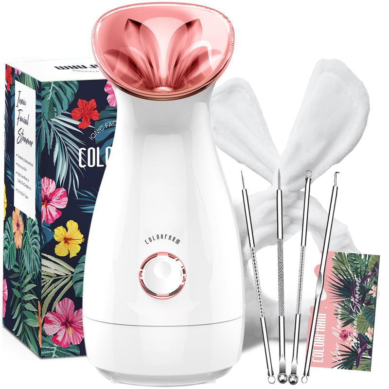 Spring Comfort Nano Ionic Facial Care Set for Women - Includes Headband & 4 Blackhead Tools - Perfect Back to School Summer Gift!