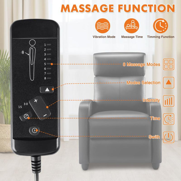 Luxurious Sweetfurniture Massage Recliner Chair - Modern Adjustable Theater Seating with Padded Comfort for Your Living Room