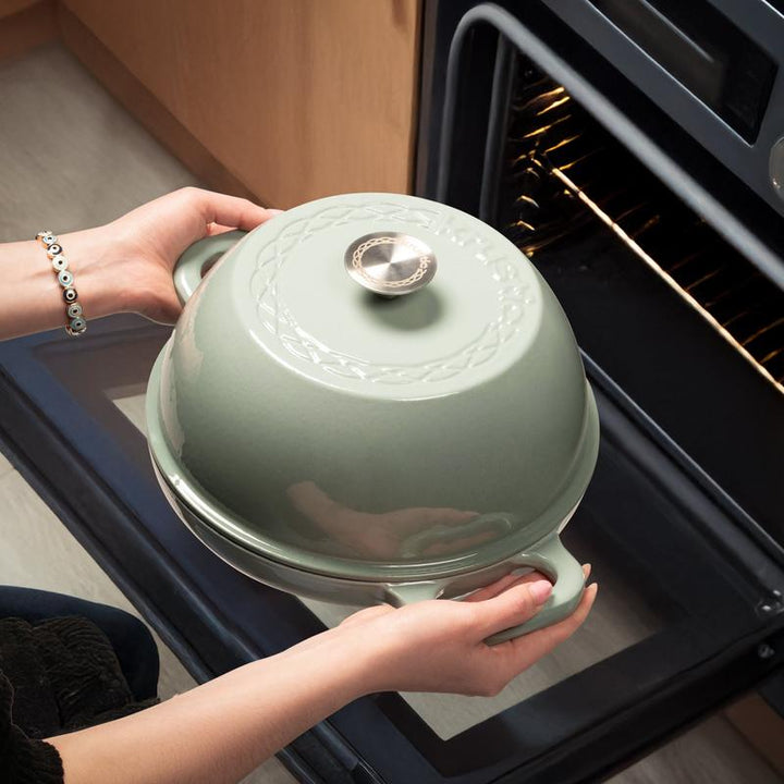 Versatile 6-Quart Enameled Cast Iron Freeform Dutch Oven - Perfect for All Your Cooking Needs!
