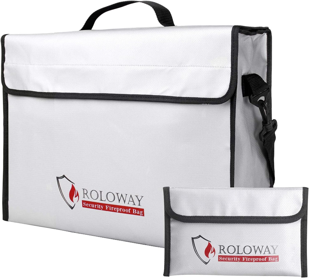 Ultimate Fireproof & Water Resistant Document and Money Bag - Secure Protection for Cash, Valuables & Passports (15 x 12 x 5 Inches) with Silicone Coating & Zipper Closure