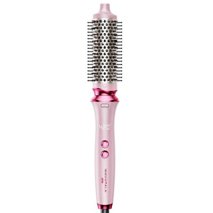 Wavytalk Heatwave Pro Ionic Thermal Brush Set - Achieve Salon-Quality Shine & Effortless Blowouts with Interchangeable Brushes for All Hair Lengths - Stylish Pink Design
