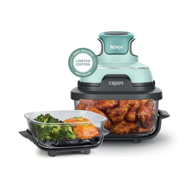 Ninja Crispi 4-in-1 Portable Glass Cooking System - Versatile 4 QT & 6 Cup Containers with Storage Lids, Freezer & Dishwasher Safe!