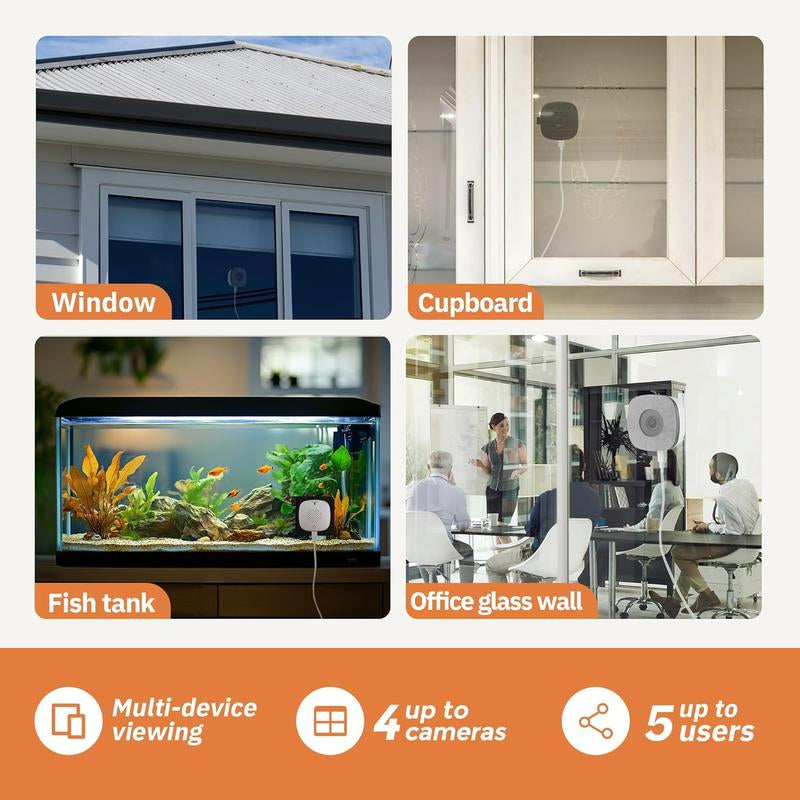 3MP 2K Indoor Security Camera with Night Vision, Motion Detection & 24/7 Recording - Easy Install, Dual Wifi Connectivity
