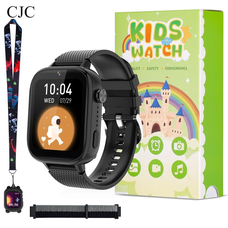 CJC Kids Smartwatch with Built-In GPS, SOS Emergency Call Button, Two-Way Talk Function, Camera, 47 Educational Games, Tons of Apps to Download Touch Screen Weaved Strap Wearable Smartphone Wristwatch