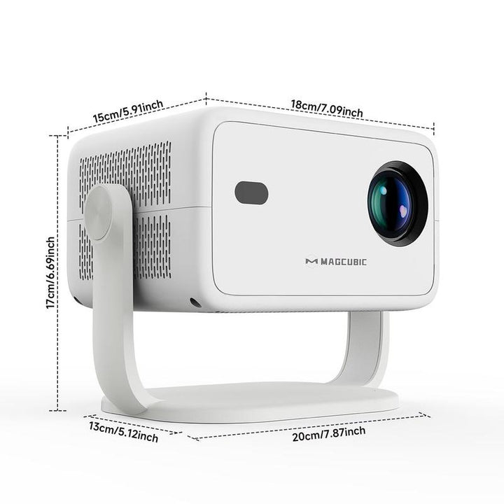 Magcubic 1080P Smart Projector with Auto Focus & Keystone Correction - Portable Home Theater & Office Projector with WiFi Connectivity