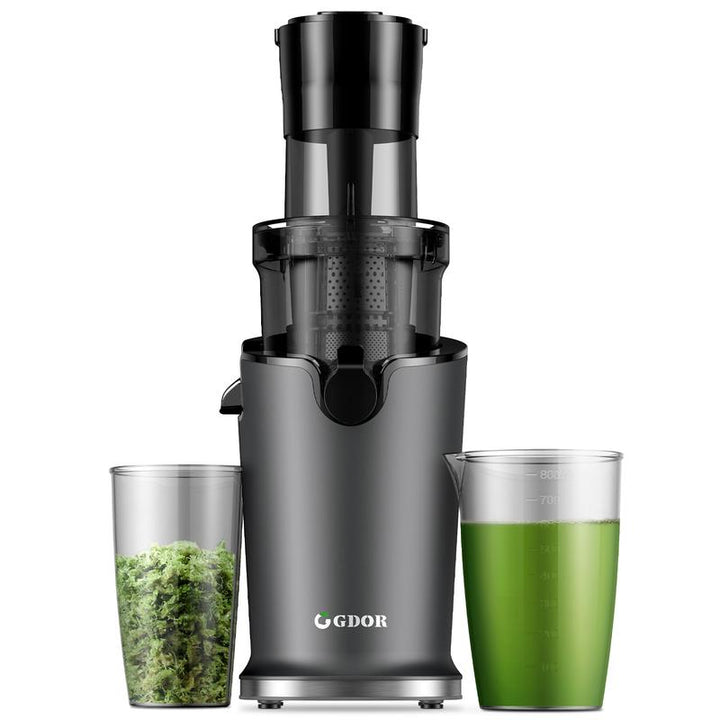 Premium Cold Press Juicer with Versatile Feed Chutes and Powerful Masticating Motor for Fresh Juice Extraction