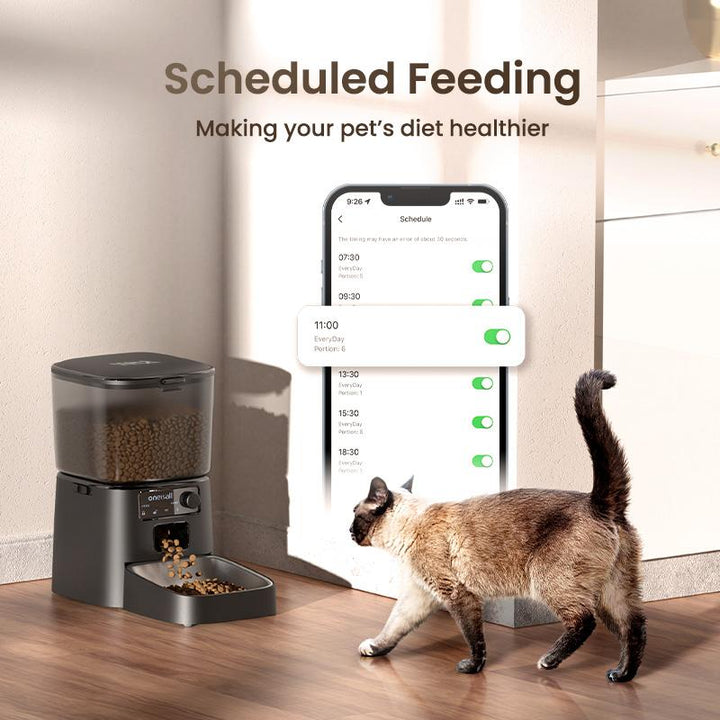 Oneisall 3.5L Automatic Cat Feeder - Timed Food Dispenser for Dogs, Cats & Small Pets