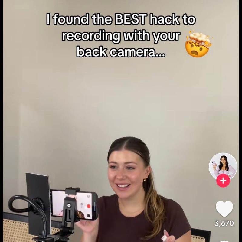 Versatile Adjustable Clip-On Convex Mirror for Selfies, Tripods, and Security - Perfect for Influencers and UGC Creators!