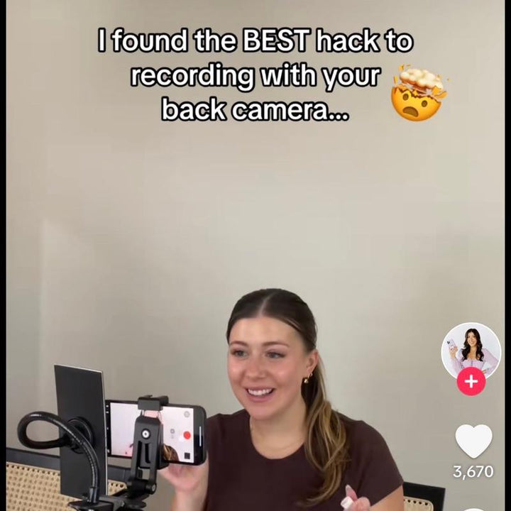Versatile Adjustable Clip-On Convex Mirror for Selfies, Tripods, and Security - Perfect for Influencers and UGC Creators!