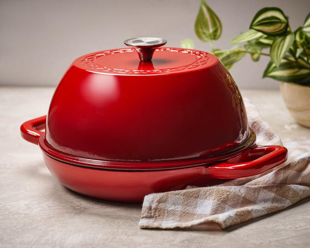 Versatile 6-Quart Enameled Cast Iron Freeform Dutch Oven - Perfect for All Your Cooking Needs!