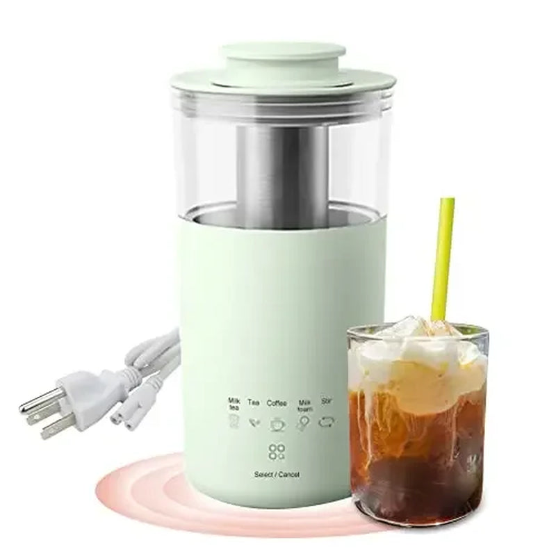 5-in-1 Portable Electric Coffee and Tea Maker with Milk Frother - Your Ultimate Health-Preserving Drink Solution!