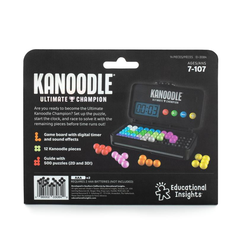 Kanoodle Ultimate Champion - 500 Brain-Boosting Puzzles for Ages 7+, 2D & 3D Modes, Perfect Gift for Visual and Spatial Reasoning Skills!