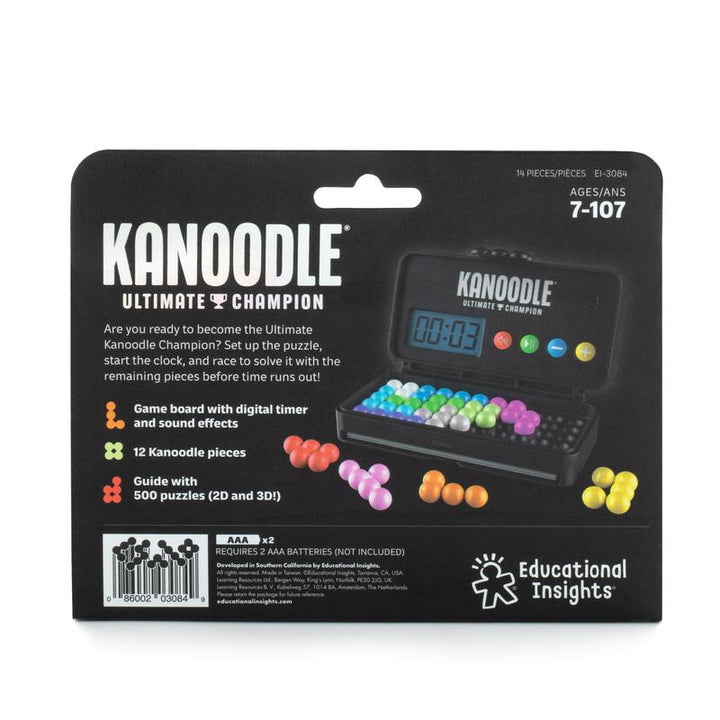 Kanoodle Ultimate Champion - 500 Brain-Boosting Puzzles for Ages 7+, 2D & 3D Modes, Perfect Gift for Visual and Spatial Reasoning Skills!