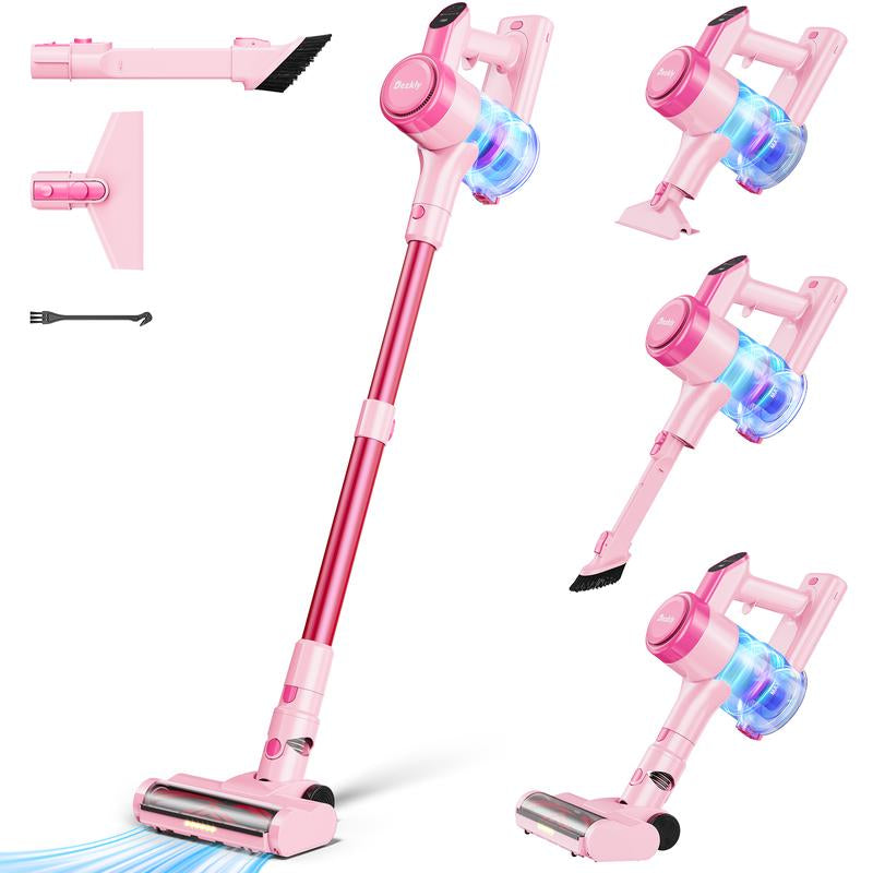 Dezkly 300W Cordless Vacuum Cleaner - 23Kpa Powerful Suction, 48 Mins Runtime, Lightweight Stick with LED Display & Sofa Brush for Effortless Cleaning on Hard Floors, Carpets & Pet Hair