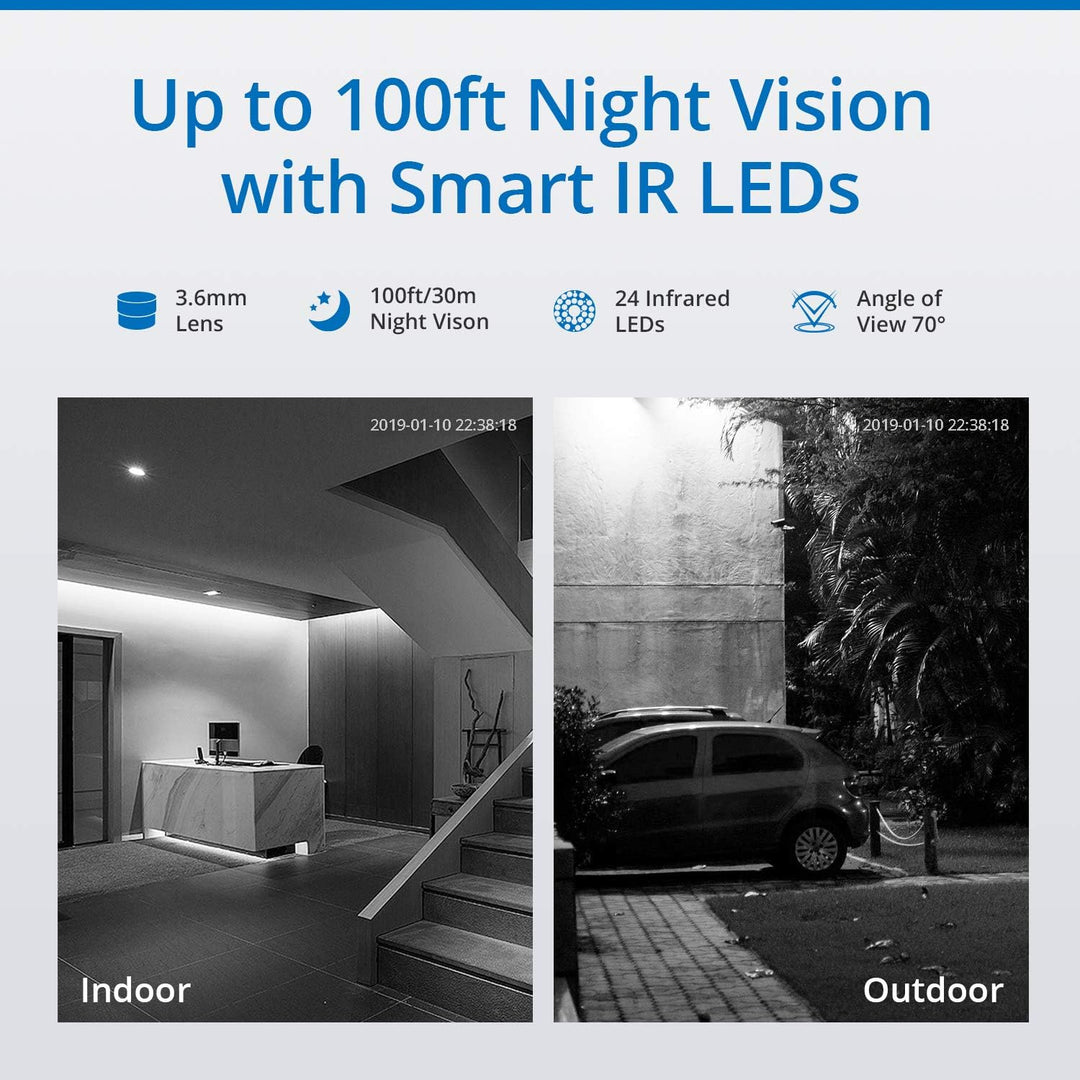 4CH 1080P Full HD Wired Security Camera System - Complete with 4 Night Vision Bullet Cameras & Hassle-Free Plug & Play Setup!