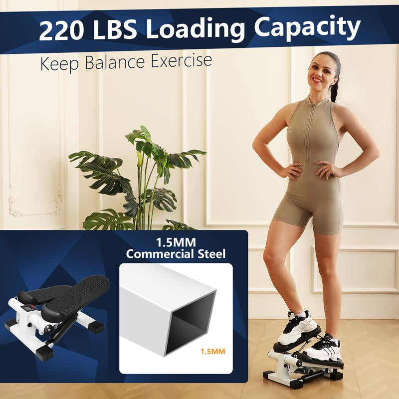 Zenactive Mini Stepper - Upgraded Home Fitness Equipment with Digital Monitor for Effective Cardio Workouts