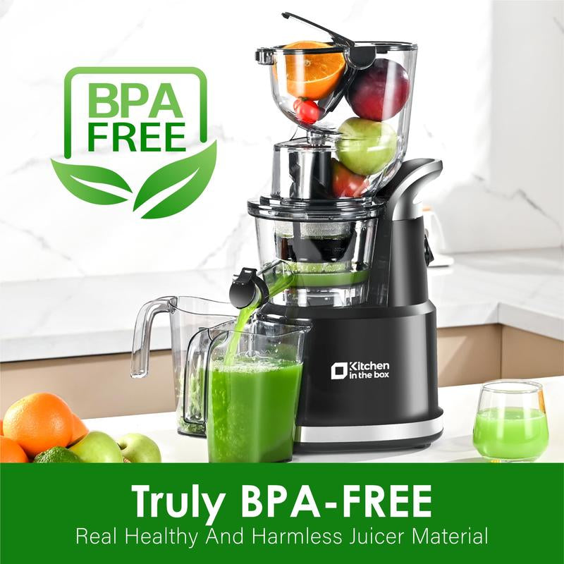 High Yield Cold Press Vertical Juicer with 3.3" Feed Chute - Masticating Juicer for Whole Fruits & Vegetables, BPA-Free