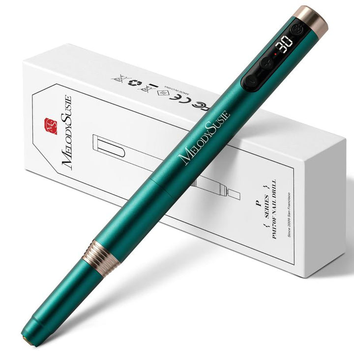 Melodysusie PM170F Rechargeable Nail Drill - Lightweight 30,000 RPM for Perfect Manicures