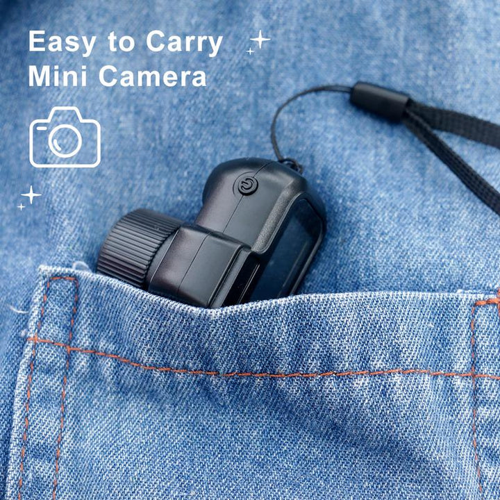Tiny Looxe 64GB Mini Keychain Camera - Retro Style, 1080P HD, Built-In Screen for Capturing Memories