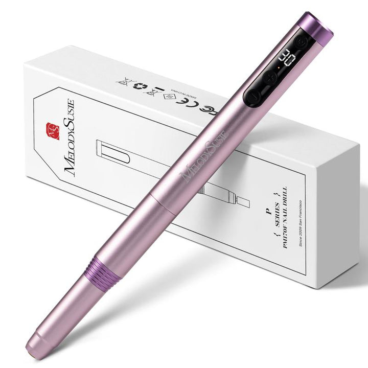 Melodysusie PM170F Rechargeable Nail Drill - Lightweight 30,000 RPM for Perfect Manicures