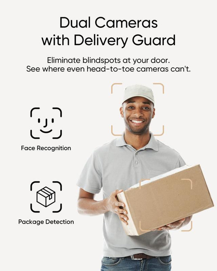Eufy Security Video Doorbell E340 - Battery-Powered, Dual Cameras, 2K HD with Color Night Vision, Delivery Guard, Compatible with Homebase S380, No Monthly Fees!